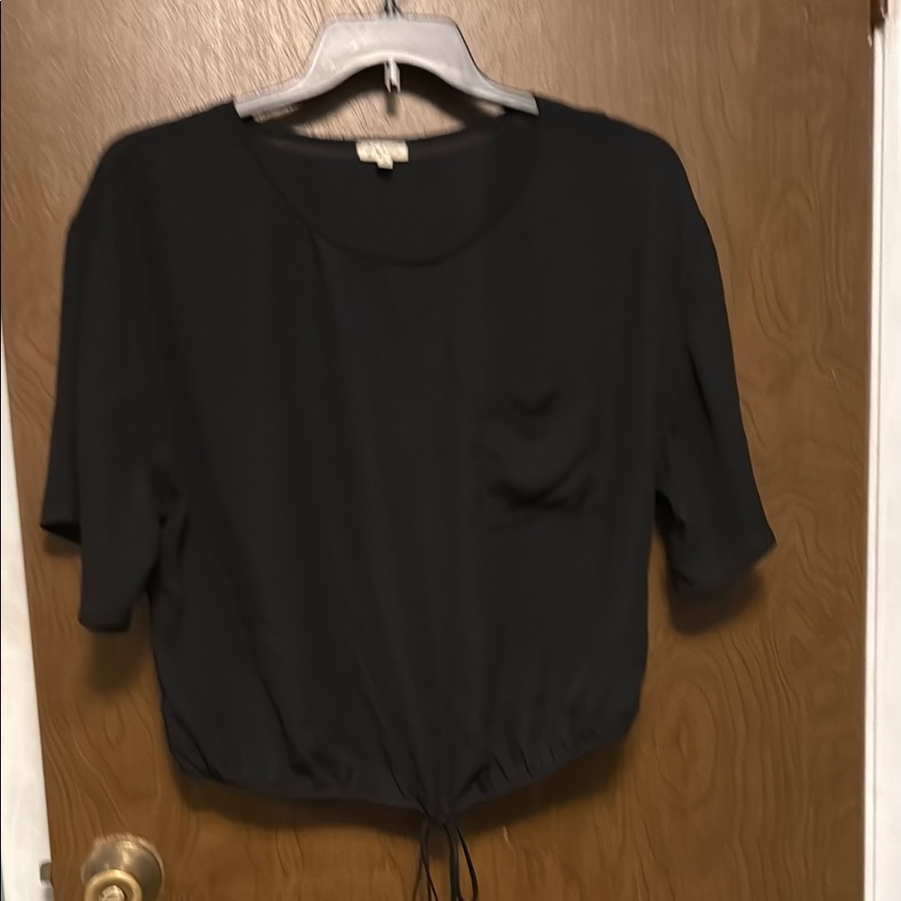 Women's Lily White black short sleeve top size XL